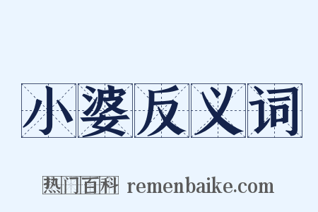 小婆反义词是什么意思的图片